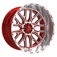 thumbnail image 1 of 26x14 TIS 560MRL Gloss Red Machined Face Wheel 8x6.5 (-76mm), 1 of 2