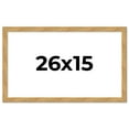 thumbnail image 1 of 26x15 Frame Beige Real Wood Picture Frame Width 1.25 inches | Interior Frame Depth 0.5 inches |, 1 of 8
