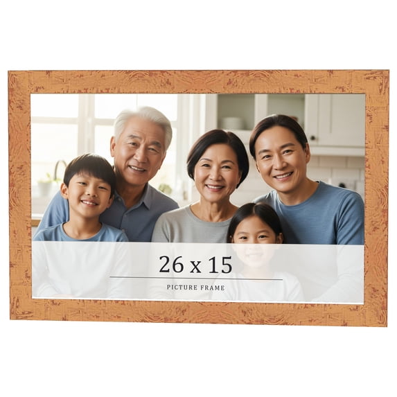 26x15 Frame Beige Real Wood Picture Frame Width 1.25 inches | Interior Frame Depth 0.5 inches |