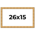 thumbnail image 1 of 26x15 Frame Gold Rustic Solid Wood Picture Frame | 1.25 Inch Wide Moulding | Rustique Gold, 1 of 8