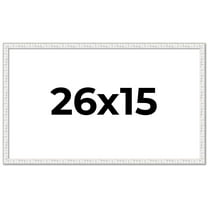 26x15 Frame White Real Wood Picture Frame Width 0.75 inches | Interior Frame Depth 0.5 inches |