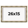 thumbnail image 1 of 26x15 Shadow Box Frame Silver | 1.75 inches Deep Real Wood Traditional Shadowbox Display Frame | UV, 1 of 8