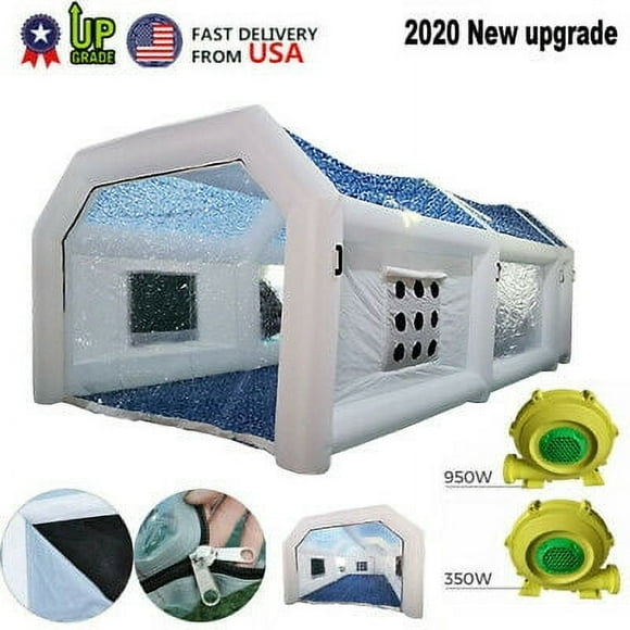 26x15x10FT Inflatable Spray Paint Booth Auto Tent Mobile Portable Car Workstation