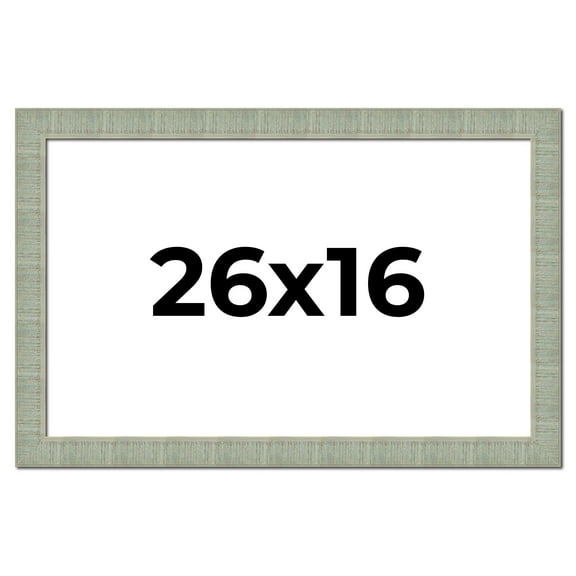26x16 Frame Green Desert Pear Solid Wood Picture Frame | 1.625 Inch Moulding Width | Interior Frame