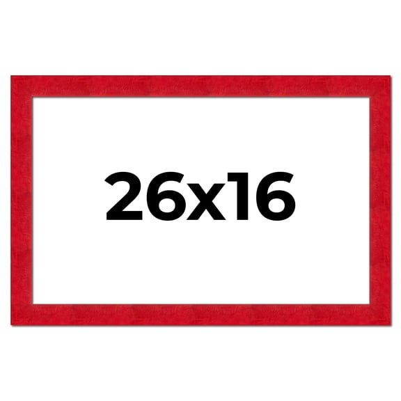 26x16 Frame Red Burl Solid Wood Picture Frame Width 1.75 Inches | Interior Frame Depth 0.5 Inches |