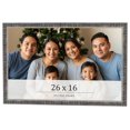thumbnail image 1 of 26x16 Frame Silver Grey Distressed Solid Wood Picture Frame | 0.75 Inch Moulding Width | Interior, 1 of 8