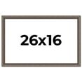 thumbnail image 1 of 26x16 Frame Silver Real Wood Picture Frame Width 1.25 Inches | Interior Frame Depth 0.5 Inches |, 1 of 8