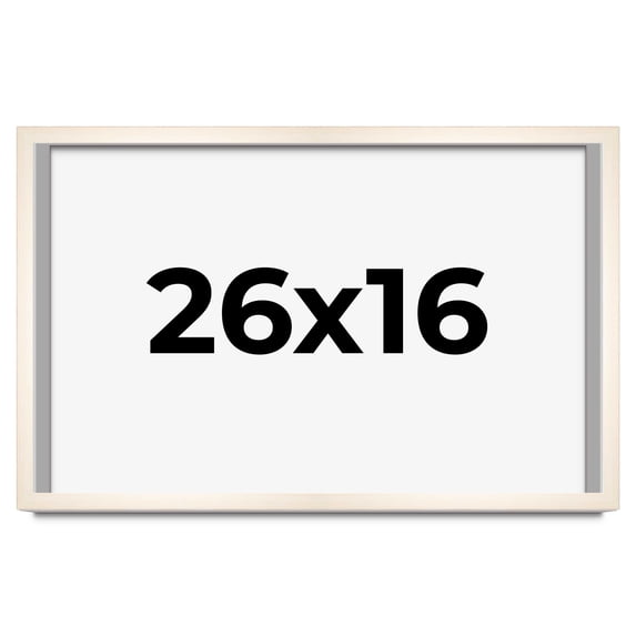 26x16 Frame White Wheat Solid Wood Picture Frame | Moulding Width 0.75 Inches | Interior Depth 0.5