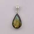 thumbnail image 1 of 26x16 MM Pear Shape Labradorite 925 Sterling Silver Solitaire Mother's Day Gift Pendant, 1 of 2