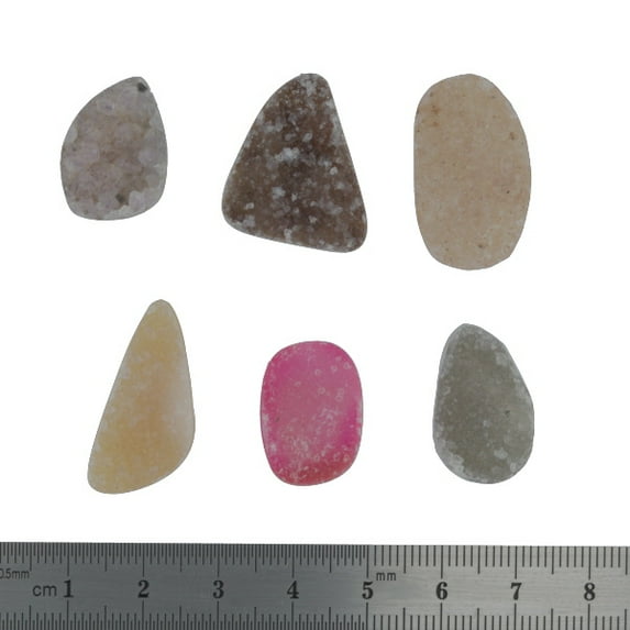 26x16 to 19x14mm Bezel Edge Druzy Set Of 6