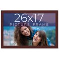 thumbnail image 1 of 26x17 Frame Brown Solid Wood Picture Frame Width 0.75 Inches | Interior Frame Depth 0.5 Inches |, 1 of 8