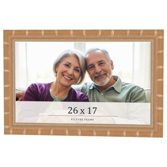 26x17 Frame Gold Real Wood Picture Frame Width 1.5 inches | Interior Frame Depth 0.5 inches |