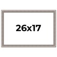 thumbnail image 1 of 26x17 Frame Grey Real Wood Picture Frame Width 1.25 inches | Interior Frame Depth 0.5 inches | Hans, 1 of 8