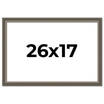 26x17 Frame Silver Real Wood Picture Frame Width 1.25 Inches | Interior Frame Depth 0.5 Inches |