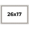 thumbnail image 1 of 26x17 Frame Silver Real Wood Picture Frame Width 1.25 Inches | Interior Frame Depth 0.5 Inches |, 1 of 8