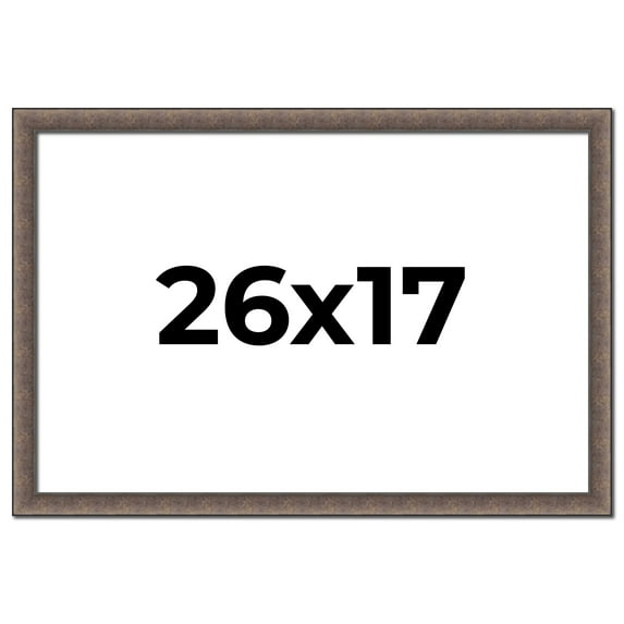 26x17 Frame Silver Real Wood Picture Frame Width 1.25 Inches | Interior Frame Depth 0.5 Inches |