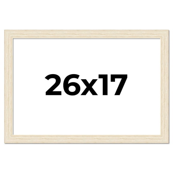26x17 Frame White Real Wood Picture Frame Width 1.5 inches | Interior Frame Depth 0.5 inches | Barn