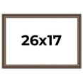 thumbnail image 1 of 26x17 Ornate Brown Real Wood Picture Frame Width 1.5 Inches | Interior Frame Depth 0.5 Inches |, 1 of 8