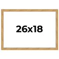 thumbnail image 1 of 26x18 Frame Beige Real Wood Picture Frame Width 1.25 inches | Interior Frame Depth 0.5 inches |, 1 of 8