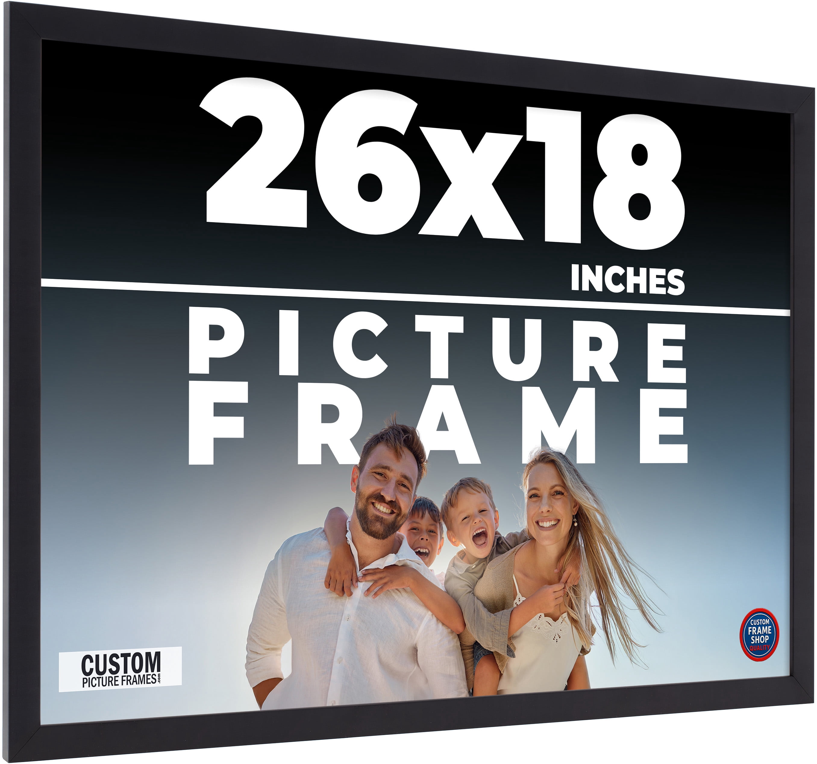 26x18 Frame Black Real Wood Picture Frame Width 0.75 inches | Interior ...
