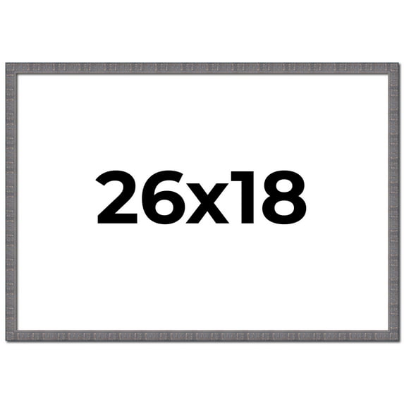 26x18 Frame Blue Kingsley Pewter Solid Wood Picture Frame Width 0.75 Inches |Interior Depth 0.5