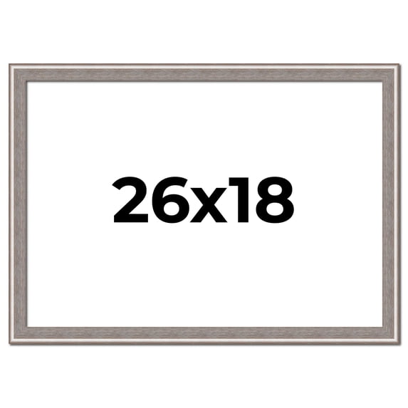 26x18 Frame Grey Real Wood Picture Frame Width 1.25 inches | Interior Frame Depth 0.5 inches | Hans