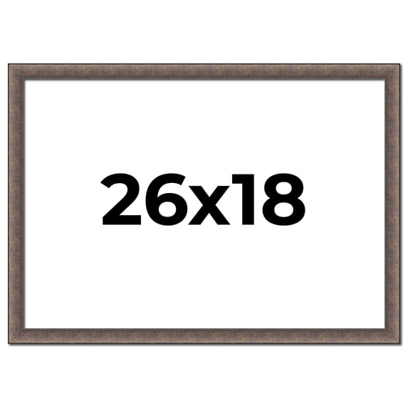 26x18 Frame Silver Real Wood Picture Frame Width 1.25 Inches | Interior Frame Depth 0.5 Inches |