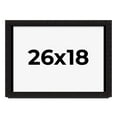 thumbnail image 1 of 26x18 Shadow Box Black Solid Wood Display Picture Frame | 1 Inch Rabbet Depth | | 1.375 Inch, 1 of 4