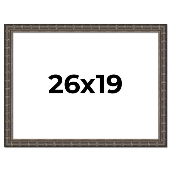 26x19 Frame Black Bamboo Solid Wood Picture Frame Width 1.5 Inches | Interior Frame Depth 0.5