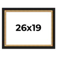 thumbnail image 1 of 26x19 Frame Gold Real Wood Picture Frame Width 2.25 Inches | Interior Frame Depth 0.5 Inches |, 1 of 8