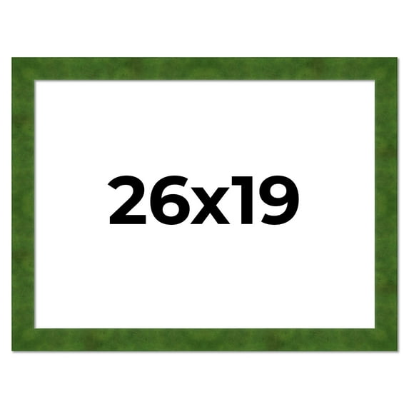 26x19 Frame Green Burl Solid Wood Picture Frame | 1.75 Inches Moulding Width | Interior Frame Depth