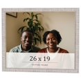 thumbnail image 1 of 26x19 Frame White Real Wood Picture Frame Width 0.75 inches | Interior Frame Depth 0.5 inches |, 1 of 8