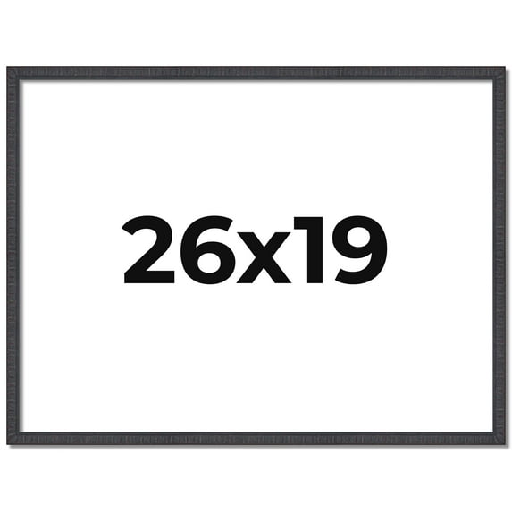 26x19 Rustic Brown Real Wood Picture Frame Width 0.75 inches | Interior Frame Depth 0.5 inches |