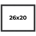 thumbnail image 1 of 26x20 Frame Black Real Wood Picture Frame Width 1.25 Inches | Interior Frame Depth 0.5 Inches |, 1 of 8
