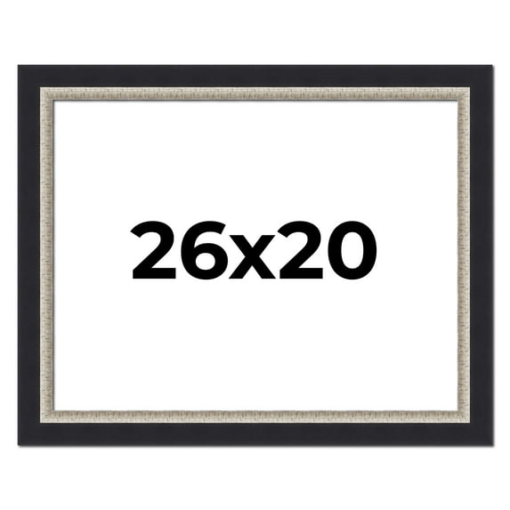 26x20 Frame Black Real Wood Picture Frame Width 2.25 Inches | Interior Frame Depth 0.5 Inches |