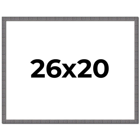 26x20 Frame Blue Kingsley Pewter Solid Wood Picture Frame Width 0.75 Inches |Interior Depth 0.5
