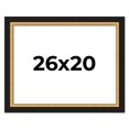 thumbnail image 1 of 26x20 Frame Gold Real Wood Picture Frame Width 2.25 Inches | Interior Frame Depth 0.5 Inches |, 1 of 8