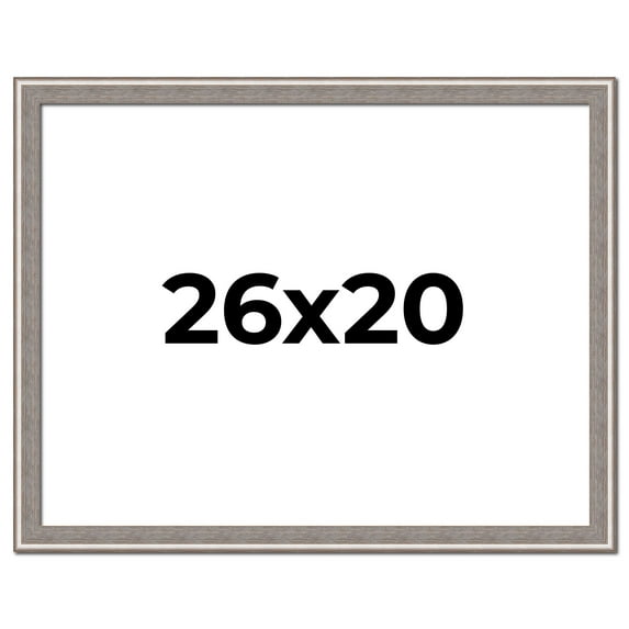 26x20 Frame Grey Real Wood Picture Frame Width 1.25 inches | Interior Frame Depth 0.5 inches | Hans