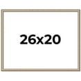 thumbnail image 1 of 26x20 Frame Silver Real Wood Picture Frame Width 0.75 Inches | Interior Frame Depth 0.5 Inches |, 1 of 8
