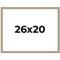 26x20 Frame Silver Real Wood Picture Frame Width 0.75 Inches | Interior Frame Depth 0.5 Inches |