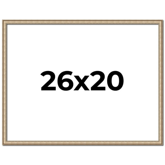 26x20 Frame Silver Real Wood Picture Frame Width 0.75 Inches | Interior Frame Depth 0.5 Inches |