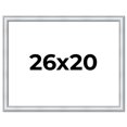 thumbnail image 1 of 26x20 Frame Sterling Silver Solid Wood Picture Frame | 1.25 Inch Moulding Width | 0.75 Inch, 1 of 8