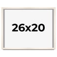 thumbnail image 1 of 26x20 Shadow Box Cream of Wheat White Washed Display Frame | 0.875 Inches Deep Solid Wood Shadowbox, 1 of 8