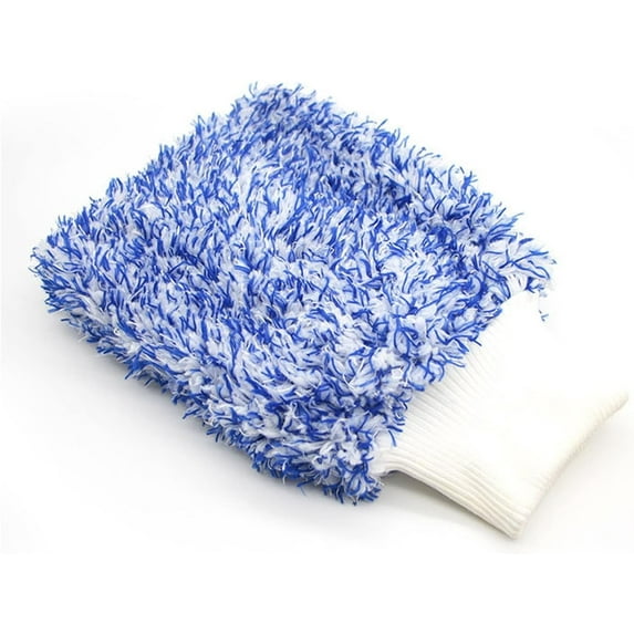 26x20cm Soft Car Cleaning Glove Ultra Soft Mitt Microfiber Madness Wash Mitt Easy to Dry Auto Detailing Car Wash Mitt (Color : Bule B)