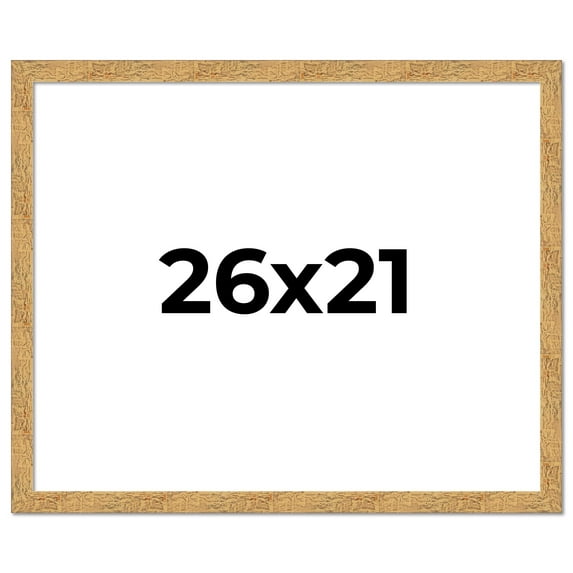26x21 Frame Beige Real Wood Picture Frame Width 1.25 inches | Interior Frame Depth 0.5 inches |