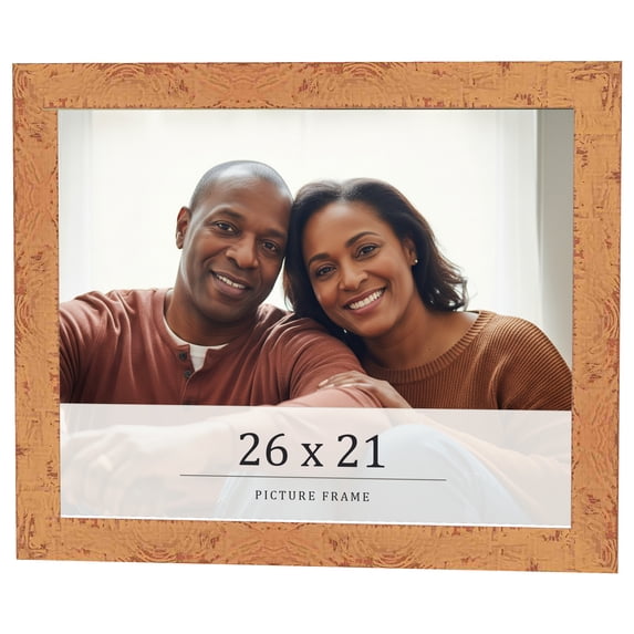26x21 Frame Beige Real Wood Picture Frame Width 1.25 inches | Interior Frame Depth 0.5 inches |