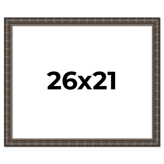 26x21 Frame Black Bamboo Solid Wood Picture Frame Width 1.5 Inches | Interior Frame Depth 0.5