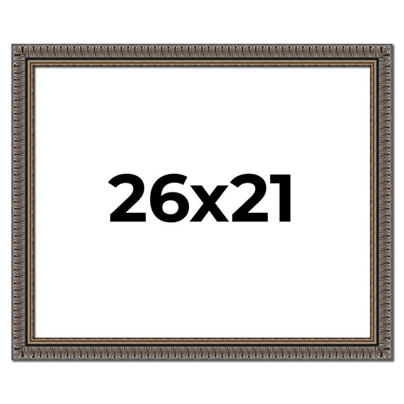 26x21 Frame Black Feather Payton Ornate Solid Wood Picture Frame Width 1.75 Inches | Interior Depth