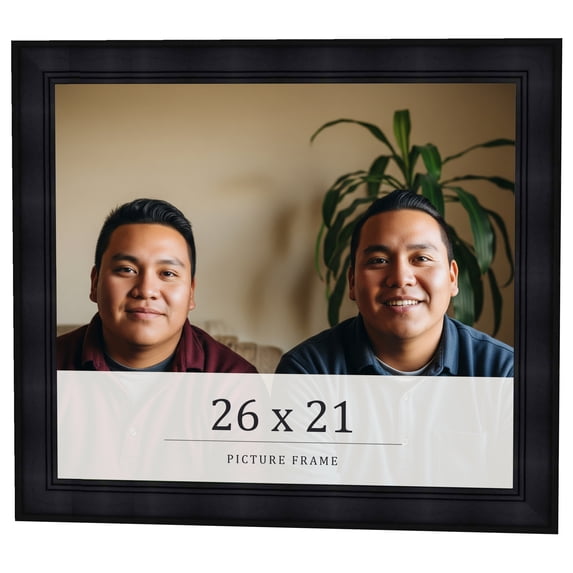 26x21 Frame Black Passaggi Solid Wood Picture Frame Width 1.5 Inches | Interior Depth 0.5 Inches |