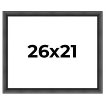 26x21 Frame Black Passaggi Solid Wood Picture Frame Width 1.5 Inches | Interior Depth 0.5 Inches |